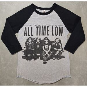 All Time Low Love Like War Tour T Shirt Adult S 2014 Band Concert Raglan 2 Sided